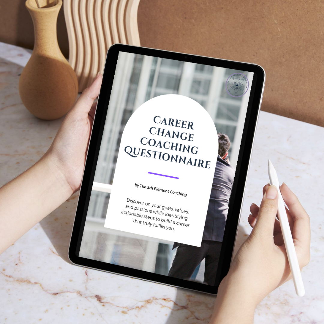 The Career Change Coaching Questionnaire Workbook helps you gain clarity, assess your skills, and create an actionable plan for a fulfilling career. Download instantly and start your transformation today!