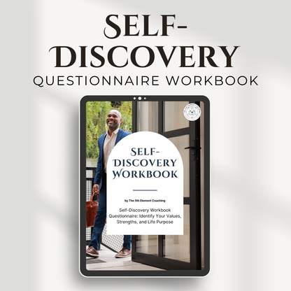 Self-Discovery Questionnaire Workbook – A personal growth and self-reflection tool designed to help you clarify your core values, identify your strengths, and uncover your life purpose. This self-coaching workbook includes goal-setting exercises, mindset prompts, and an Ikigai framework to guide you toward intentional living and fulfillment. Perfect for personal development, journaling, and mental wellness. Ideal for individuals seeking clarity, career direction, and self-improvement. 