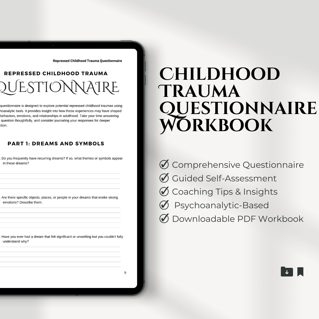 Childhood Trauma Life Coaching Workbook Questionnaire PDF Instant Download