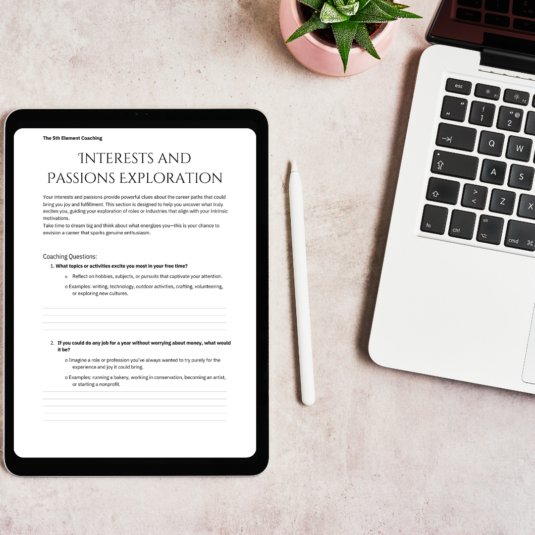 The Career Change Coaching Questionnaire Workbook helps you gain clarity, assess your skills, and create an actionable plan for a fulfilling career. Download instantly and start your transformation today!